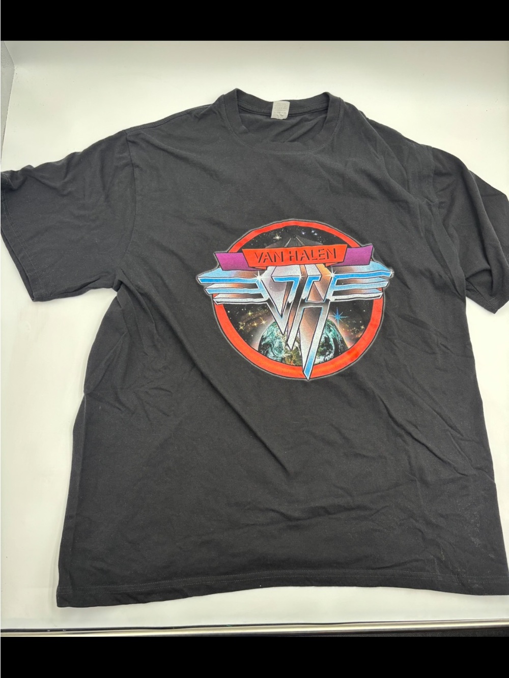 Van Halen Vintage Band Tee Black Cotton XL!!